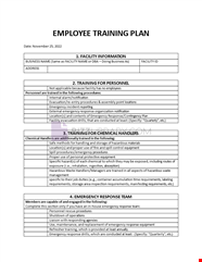 Employee Training Plan