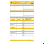 Ultimate Moving Checklist for a Hassle-Free Move example document template