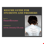 Expert Guide for Freshers Resume Format PDF: Tips for Students in Their Twenties example document template