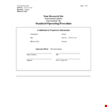 Download SOP Templates for Clinical Research | Assessment & Signature example document template