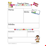 Preschool Newsletter Template example document template