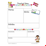 Preschool Newsletter Template example document template 