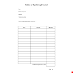 Create a Powerful Petition for Your Cause example document template