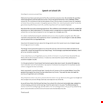 Welcome Speech for Students example document template