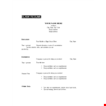 Create a Winning Resume: Free Printable Blank Template | State, Responsibilities, Accomplishments example document template