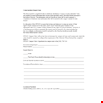 Download a Comprehensive Police Report Template for Campus Incidents | Easy to Use & Editable example document template