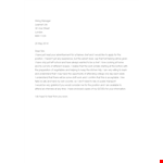 Job Application Letter For Trainee Chef example document template 