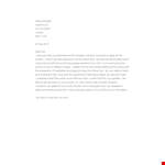 Job Application Letter For Trainee Chef example document template