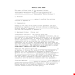 Generic Deal Memo Template example document template