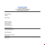Free Income Statement Template | Track Your Business Income, Expenses & Taxes example document template