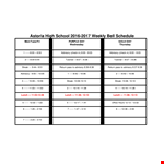 Weekly School Schedule example document template