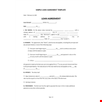 Simple Loan Agreement Template example document template