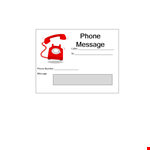 Professional Phone Message Template - Never Miss Important Calls example document template