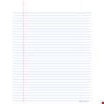 College Ruled Notebook Paper example document template