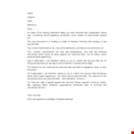 Terminate Employment with Ease | Professional Letter Template example document template