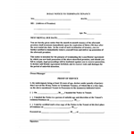 Terminate Tenancy Notice To Quit example document template 