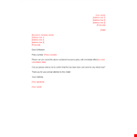Insurance Contract Termination Letter example document template 
