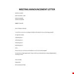 Official meeting invitation email sample example document template 