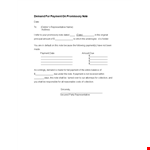 Effective Demand Letter Template for Payment & Promissory example document template 