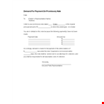 Effective Demand Letter Template for Payment & Promissory example document template