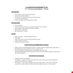 Effective Classroom Management Plan: Activities, Expectations, and Tips example document template