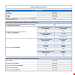Supplier Capability Assessment Template example document template