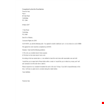 Sample Complaint Letter For Poor Service example document template