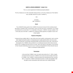 License Agreement Template example document template