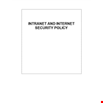 Company Security Policy - Protecting Your Information on the Internet example document template