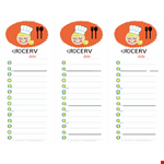 Printable Grocery List Template - Organize Your Shopping example document template