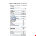 Printable Profit And Loss Statement Form | Track Expenses, Sales, Profit, and Total Income example document template