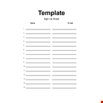 Get Organized with Our Sign Up Sheet Template – Easy to Use! example document template