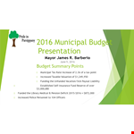 Municipal Budget Presentation Template example document template