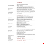 Customer Sales Representative Resume - Marketing, Company, Sales, Management example document template