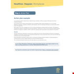 Post Training Action Plan Template example document template