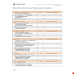 Event Planning Template - Check, Person Responsible | Free Download example document template
