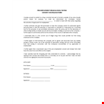 Pre Employment Drug Test Consent Form | Company Release & Employment Testing Consent example document template