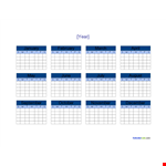 Printable Blank Calendar Template in Word example document template