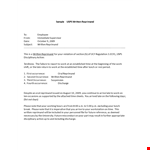 Written Letter of Reprimand - Addressing Occurrence example document template