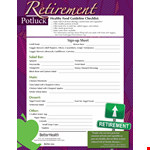 Retirement Potluck Signup Sheet example document template