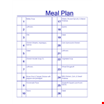 Create Delicious Meals with Our Meal Plan Template example document template