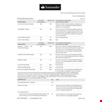 Personal Deposit Schedule example document template