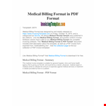 Medical Bill Invoice Format - Simplify Medical Billing example document template