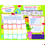 School Meal example document template 