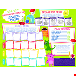 School Meal example document template