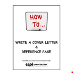 Reference Request Cover Letter example document template 