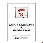 Reference Request Cover Letter example document template