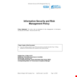 Information Security Policy - Guidelines for Ensuring Security and Protection of Data example document template
