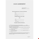 Create A Comprehensive Loan Agreement | Borrower & Lender Friendly example document template