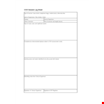 Clinical Supervisor Session Log Sheet example document template